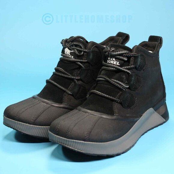 NWT! Sorel Out N About III Classic WP Bootie in Black, Grill, Size 6.5 - Picture 1 of 8